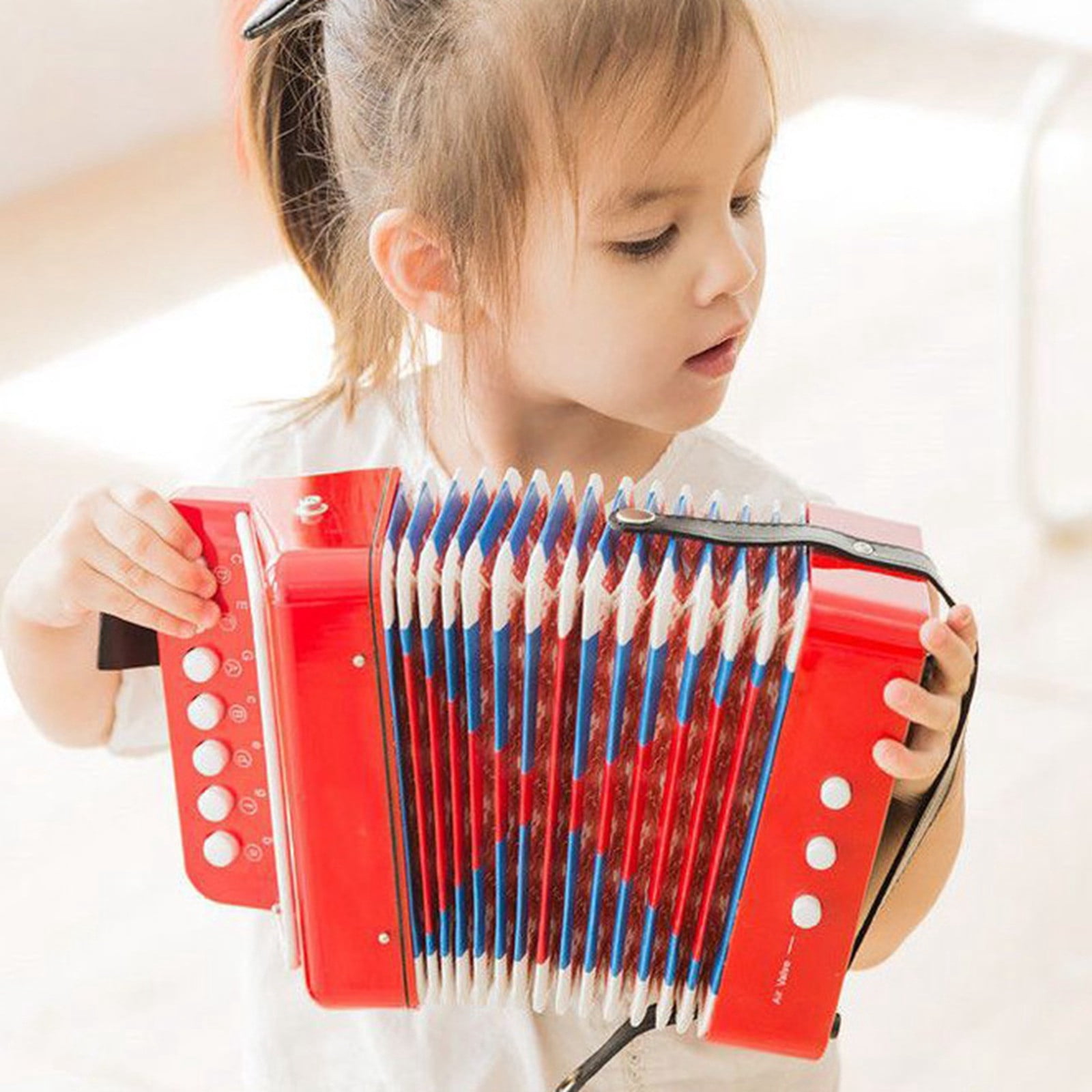 Xubinwww 7 Keys 2 Accordion For Children Adult Beginner Educational Small Instrument Early Pedagogy Piano Toy Toddler Pole Game for Kids 2 Years Old Toddler Climbing Alphabet Board Games for Kids