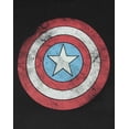 thumbnail image 2 of Marvel T-Shirt à Manches Courtes Noir pour Hommes Captain America avec Logo Usé (Petit), 2 of 4