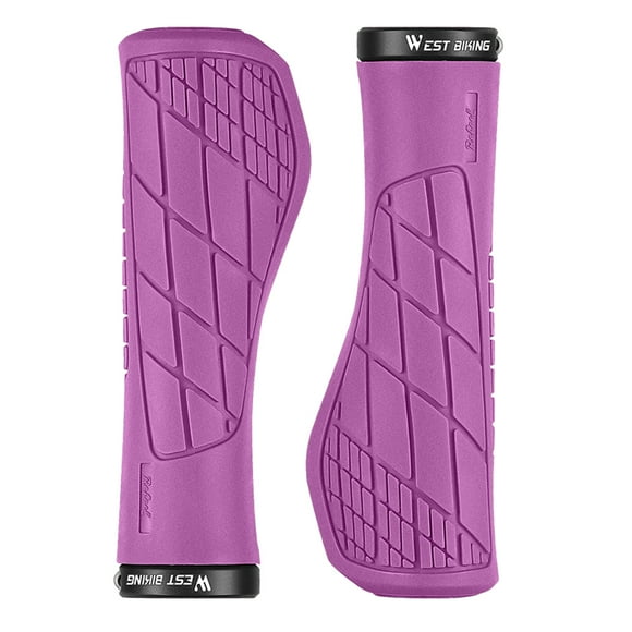 A Pair of Silicone Bicycle Grips Soft MTB Road Bike Handlebar Shockproof -Slip Ergonomic Cycling Handlebar Grips