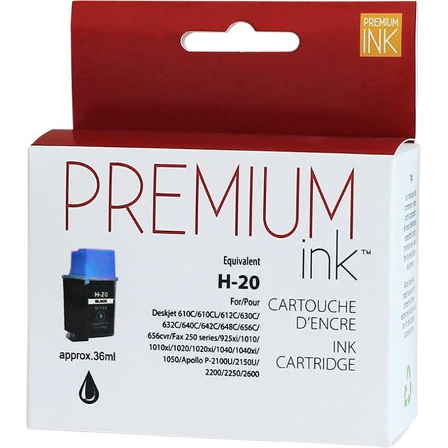 Premium Ink Ink Cartridge - Remanufactured for Hewlett Packard C6614A - Black