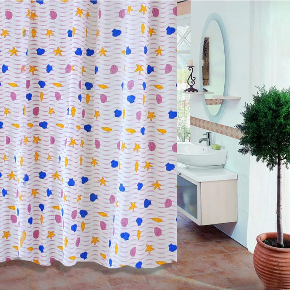 Nature Marble 71/79" Shower Curtain Set Waterproof Polyester Fabric Curtains NEw 