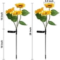 thumbnail image 5 of 2 Pack with 6 Sunflower Lights, Solar Flowers Lights Waterproof, Outside Decorative Stakes Light for Landscape Yard Patio Lawn, 5 of 6