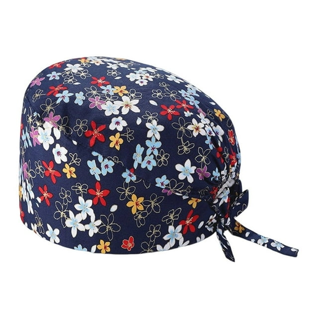 Unisex Scrub Hat Printed Cap For Doctors Comfortable Breathable Work Cap Style For Casual Home Use
