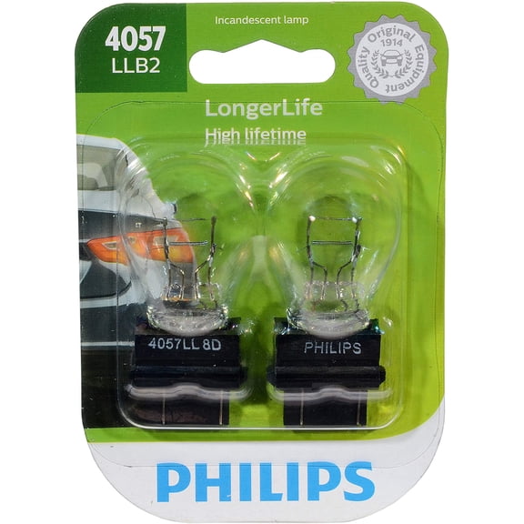 Bombillas Philips 4057 LongerLife Miniature para vehículos, paquete de 2