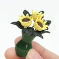 thumbnail image 4 of Big Sale! Ongmies Home Decor Clearance 1:12 Miniature Dollhouse Flowers Bonsai Flower Doll House Sunflower Potted Doll House Hanging Pot Models for Toddlers Girls and Boys Toys Diy Ornaments 2-Green, 4 of 7