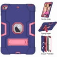 thumbnail image 7 of Dteck iPad Mini 5, Mini 4 Case, Shockproof [Full-Body] Hybrid 3-Layer Drop Protection Rugged Kickstand [HD Screen Protector] Cover For iPad Mini 5th 2019 / Mini 4th Gen 2015 7.9", Navyblue+Rose, 7 of 7