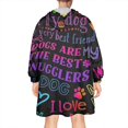 thumbnail image 2 of I Love My Dogs Art Wearable Oversized Blanket,Wearable Blanket Hoodie for Adults,Cozy Hooded Blankets with Super Pockets,Super Warm Fuzzy Pullover for Women & Men, 2 of 6