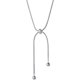 thumbnail image 1 of Collar con colgante de cadena de hueso de serpiente de bola para mujeres, adolescentes y niñas, hipoalergénico, minimalista, ajustable, con borla de lazo, delicada joyería de vacaciones de la suerte,, 1 of 6