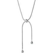 AUPERTO Ball Snake Bone Chain Pendant Necklace for Women Teen Girls Hypoallergenic Minimalist Adjustable Lariat Fashion Tassel Delicate L