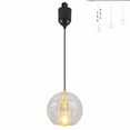thumbnail image 1 of FSLiving Hauteur de Suspension Réglable Éclairage de Piste Type H Finition Laiton Douille E26 Transparente Double Cheminée Verre 4 Pieds Dimmable Suspension Décorer pour Plante Îlot de Cuisine Personnalisable 7.9 Po, 1 of 9