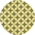 thumbnail image 1 of Ahgly Company Machine Washable Indoor Round Transitional Sun Yellow Area Rugs, 6' Round, 1 of 7