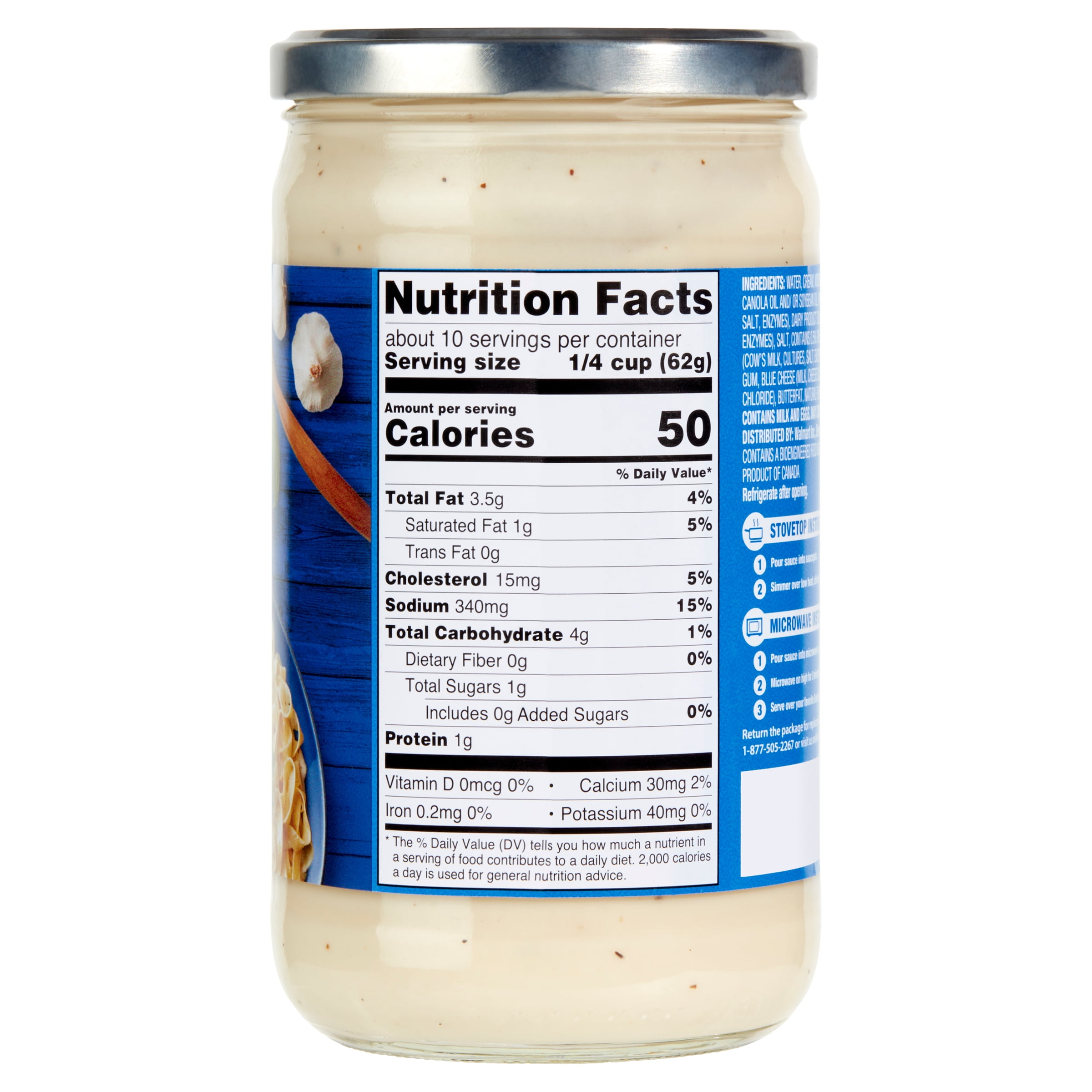 Great Value Classic Alfredo Pasta Sauce, 22 oz