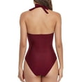 thumbnail image 6 of Utoimkio One Piece Swimsuit Women Tummy Control Women One Piece Solid Swimsuits Tummy Control Swimwear Tankini Beachwear Swimdress, 6 of 6