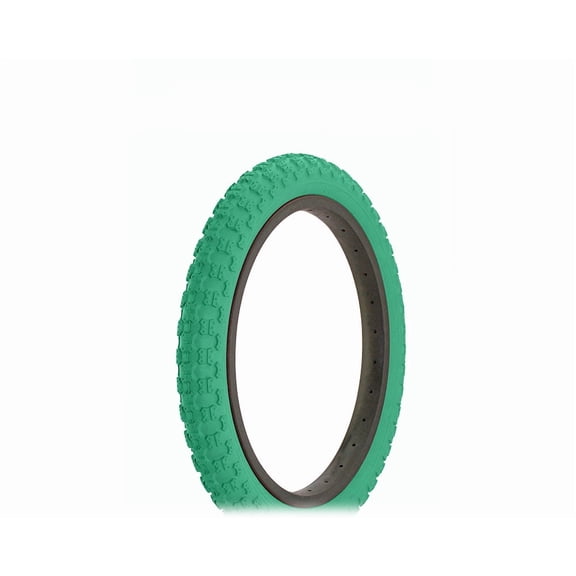 Bike Tire 16 x 2.125 Yellow/GreenSide Wall HF-143G.