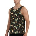 thumbnail image 2 of Xecao Moth And Flowers Men's Tank Top Workout Quick Dry Sleeveless Gym Jogging Muscle Shirts Summer Swim Beach Tops, 2 of 9