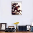 thumbnail image 4 of Mudket Jesus Canvas Wall Art, Good Shepherd Jesus Protect Lamb Christ Canvas Print, Biblical Religious Christian Wall Decor for Church Home, Framed Ready to Hang - 12"L x 8"W, 4 of 10