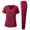 Wine Red, variant on LYMAYTER Women Nurse Uniform Set Short Sleeve Ultra Soft Contrast with Pocket for Medical Uniform S-2XL