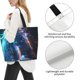 thumbnail image 3 of Disketp Crystal Pattern White Horse Bolsa Tote Estampada para Mujer, Bolso de Hombro y de Mano para Compras y Viajes, 3 of 8
