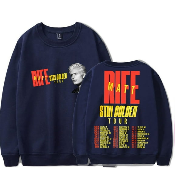 Matt Rife Stay Golden Tour 2025 Long Sleeved Men's And Women's Fashionable Casual Streetwear