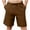 Coffee, variant on Mens Casual Shorts Elastic Waist Drawstring Summer Athletic Shorts with Pockets 2025