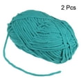 thumbnail image 3 of Uxcell 2Skeins Velvet Yarn Blanket Yarn 2x100g/7.1oz Polyester Soft Knitting Chenille Yarn Dark Cyan, 3 of 7