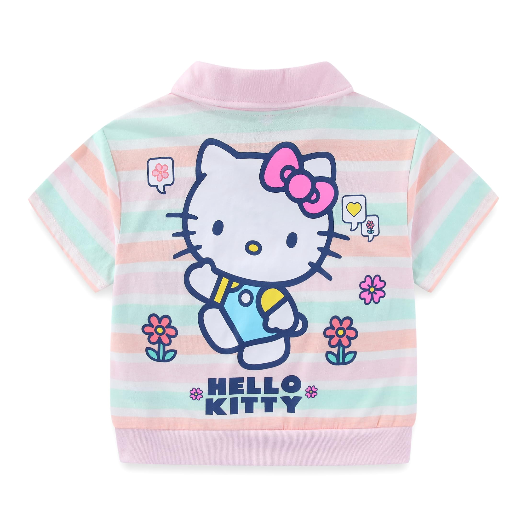 Hello Kitty Sanrio Short Sleeve Polo Shirt and Skirt Set (Girls), 2 Piece Set, Sizes 4-10