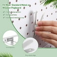 thumbnail image 5 of 10 Pcs Pegboard Accessories Clips White Pegboard Clips Metal Accessories Hooks Attachment for Crafts Kitchen Bathroom Living Room Office Wall Organize Storage Display Decoration (White), 5 of 9
