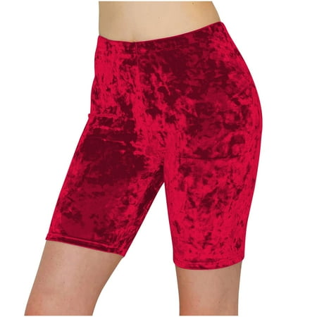Bikers Shorts for Women qolati Velvet High Waisted Tummy-Control Yoga Workout Legging Shorts Athletic Seamless Boyshorts Panties for Under Dress