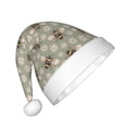 thumbnail image 2 of Yiaed Bees And Chamomile Print Hat,Santa Claus Hat For Xmas Party, Christmas Hat For Boys Girls Child Infant Holiday Hat, 2 of 6