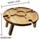 thumbnail image 4 of Greeniant de pícnic plegable de para vino al aire libre con soporte de vidrio 2 en 1, estante para copas de vino, plegable de pícnic Kits de desorden para acampar 30*16 CM Greeniant OD001451-01B, 4 of 6