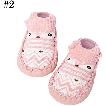 

Eastjing Cartoon Newborn Baby Anti-Slip Socks Shoes Slipper Boots Learning Walk