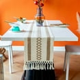 thumbnail image 4 of Mdesiwst Table Runner with Tassels Boho Style Hollow Design Table Cloth for Weddings Parties Rustic Farmhouse Decor, 4 of 8