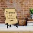 thumbnail image 4 of Confidence is the best hairstyle you can wear Table Sign with Acrylic Stand (6x8“) | Elegant Decorative Signs for Hairdressers and Stylists, 4 of 9