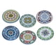 thumbnail image 1 of Posavasos redondos absorbentes de piedra con diseño floral de mandala para mesas de madera con base de corcho. estilo 6, 1 of 6
