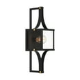 thumbnail image 3 of Savoy House - 5-474-144 - Raeburn 1-Light Outdoor Wall Lantern in Matte Black and Weathered Brushed Brass, 3 of 5