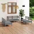 thumbnail image 1 of vidaXL 6 Piece Garden Lounge Set Grey Solid Pinewood, 1 of 5