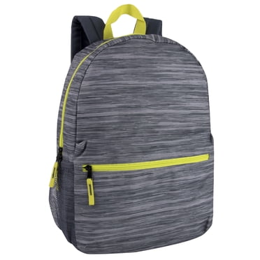 Trailmaker 17 inch Backpack for Travel & Commute, Zippered Front & Mesh Side Pockets, Padded Straps (Abstract Heather Gray)
