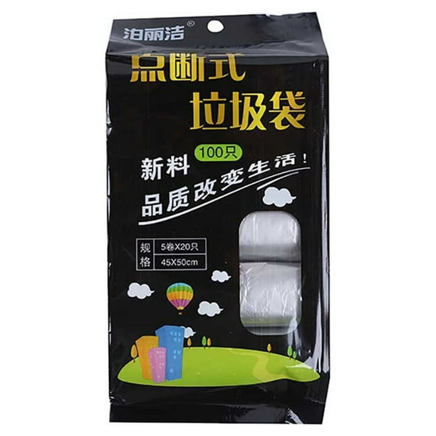 Bolsas de gran valor para cocina, basura con cordón, bolsas de basura para baño, 5 rollos, bolsas de basura pequeñas, bolsas de basura, plástico desechable duradero, cocina case(Compra 2 ahorra 10%)