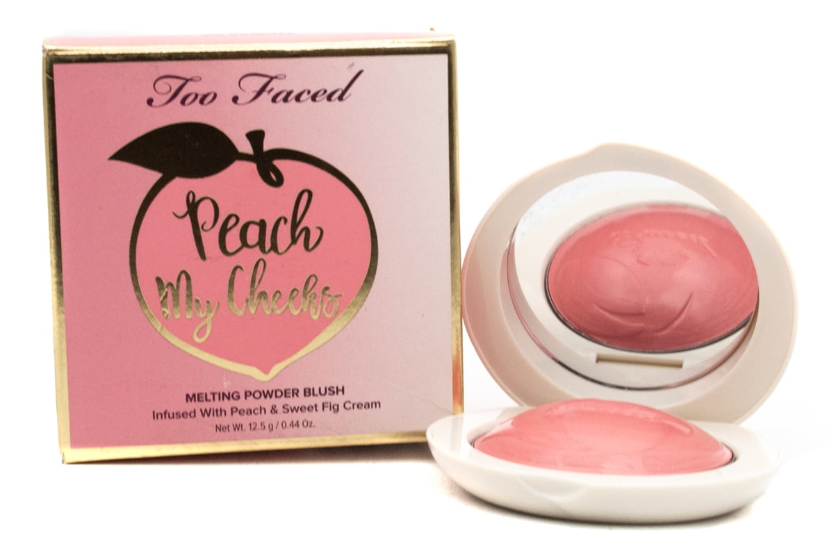 Too Faced PEACH MY CHEEKS Melting Powder Blush, Infused with Peach