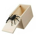 thumbnail image 4 of Wooden Surprise Prank Box Halloween Money Gift Box Joke Christmas Fake Jumping Rubber Bug Toy, 4 of 9