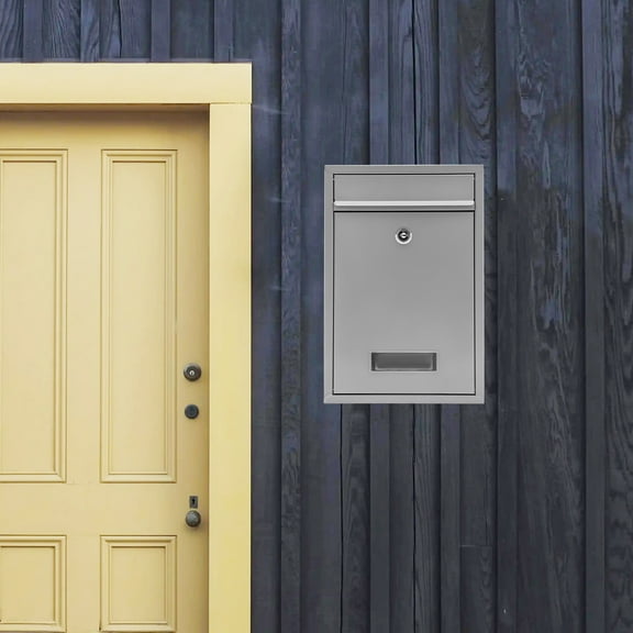 Mail Box Wall Mount Locking Mailboxspaper Letter box Lockable Post Box 2 Key