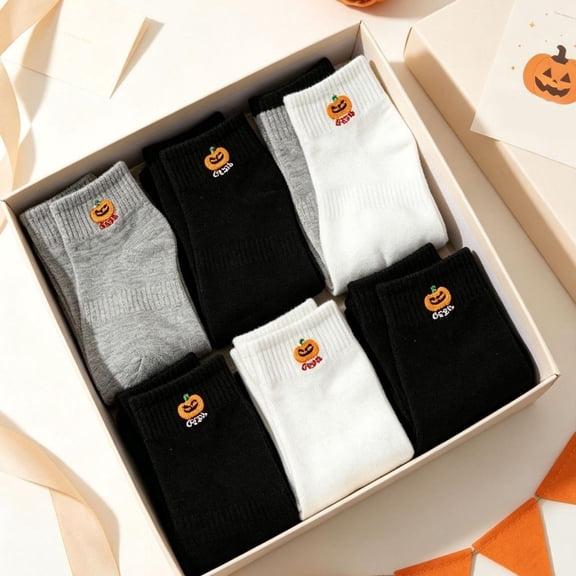 Miaoju Funny Socks for Men Women Halloween Fun Cozy Crazy Novelty Fashion Breathable Printed Cotton Boot Socks