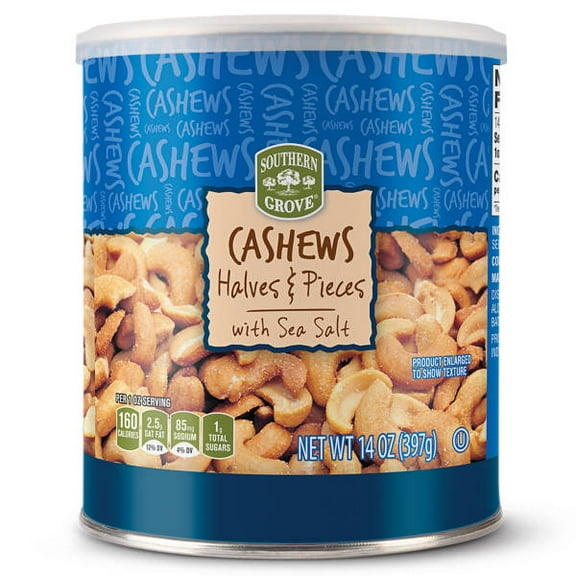 Cashew Halves and Pieces with Sea Salt, 12 oz- Pack of 5