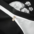 thumbnail image 4 of Homewish Goth Sugar Skull Twin Duvet Cover,Romantic Rose Floral Twin Bedding,Halloween Comforter Cover,Black Reversible,2 Pieces,1 Duvet Cover and 1 Pillowcase, 4 of 6