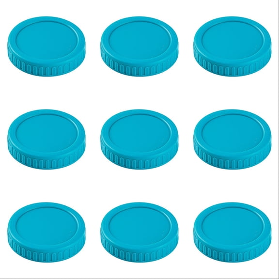 12PCS Jar Lids Wide Mouth 86mm - Thickened Leak-Proof Canning Lids with Silicone Seals - Reusable Colorful Caps for Jars - Food Safe Storage Container Lids