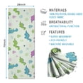 thumbnail image 2 of LightGreen Cartoon Dinosaurs Leaves Triangles Pattern Hot Yoga Mat Towel Non Slip for Hot Yoga - Quick-Drying Yoga Mat Cover with 4 Corner Pockets with Travel Bag - Hot Yoga Towel Non Slip 74"x26", 2 of 6