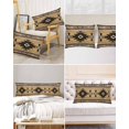thumbnail image 6 of Brown Southwest Satin Pillowcase for Hair and Skin with Zipper, Soft Breathable Cooling Silk Pillow Cases, Boho Aztec Ethnic Abstract Geometric Throw Pillow Covers King Size 20"x40", 6 of 6