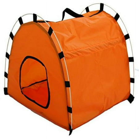 UPC: 0858342044943 | Pet Life ® Skeletal Outdoor Travel Camping Wire-Folding Collapsible Pet Dog Crate House Tent w/ Travel Bag