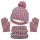 thumbnail image 3 of Gorro y guantes de lana de punto para niños, conjunto de lujo, gorros cálidos para niños, gorro para niñas, bufanda para el cuello, gorro para bebés, Invierno, 3 of 6