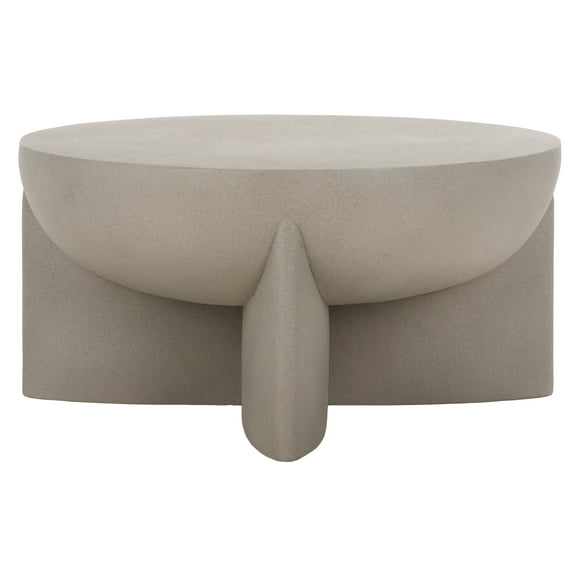 Safavieh Devan Modern Round Ceramic Coffee Table, Grey
